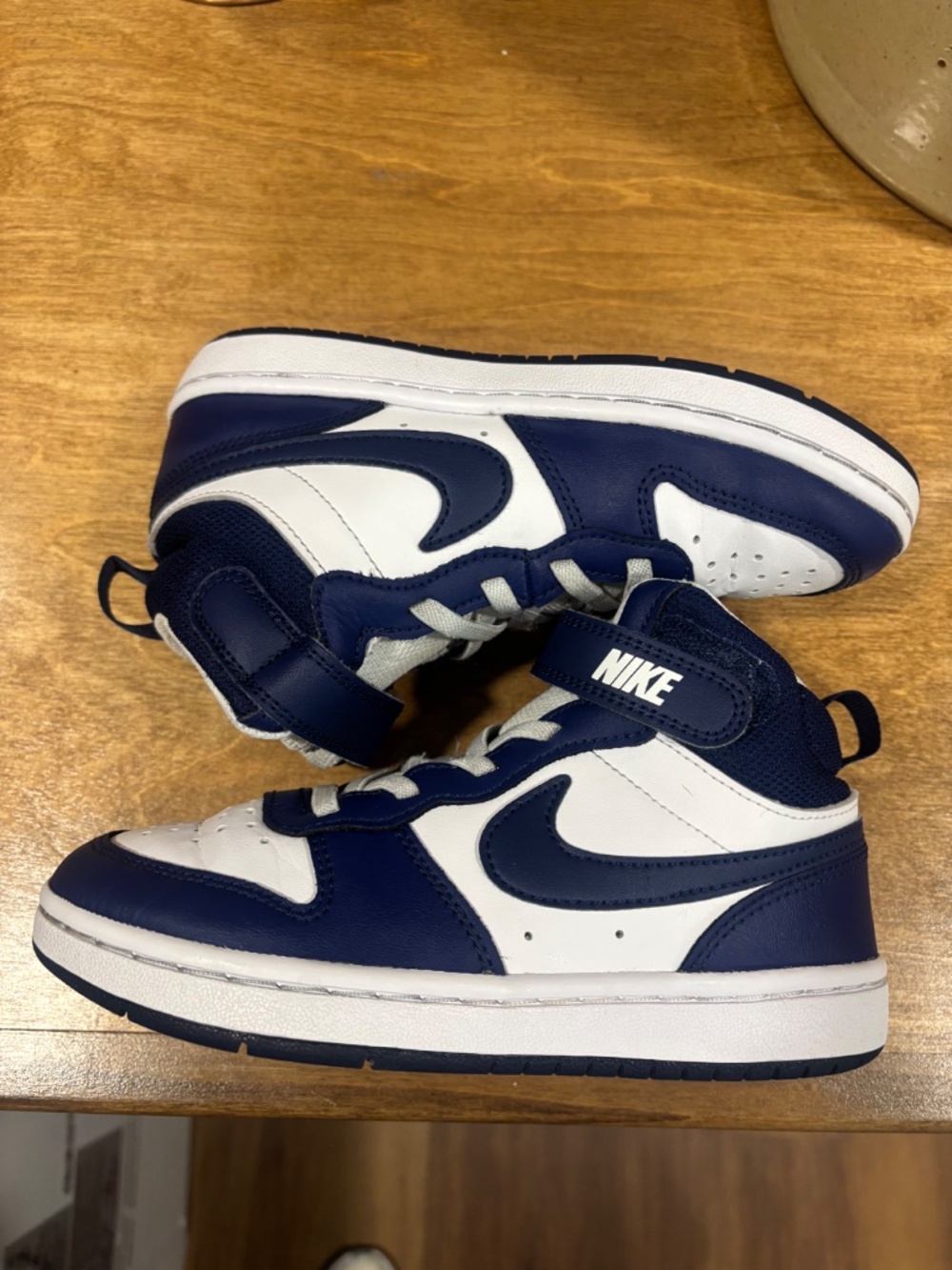 Nike | Court Borough Mid 2 CD7783-107 Navy Blue White Sneakers Shoes GS Size 13C - Picture 9 of 9